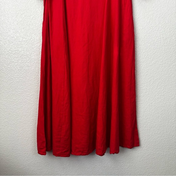 NWT Joie Linen Blend Red Button Down 3/4 Sleeves Maxi Dress, Size XL - Picture 8 of 11